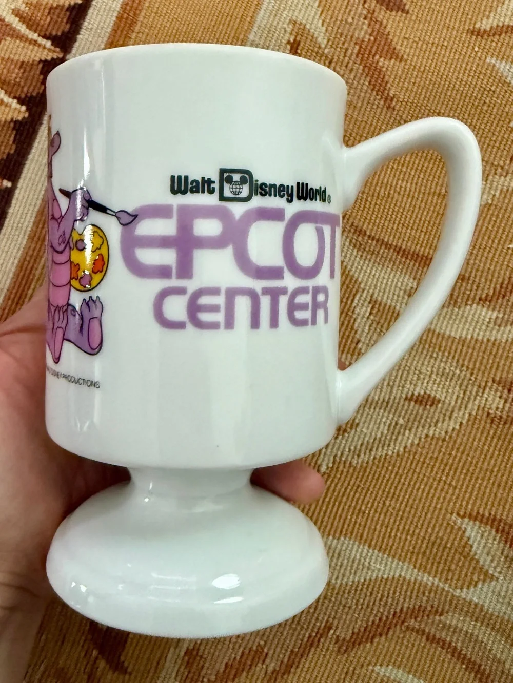 Vintage Walt Disney World EPCOT CENTER Figment Japan 1982 Pedestal Mug Cup 5